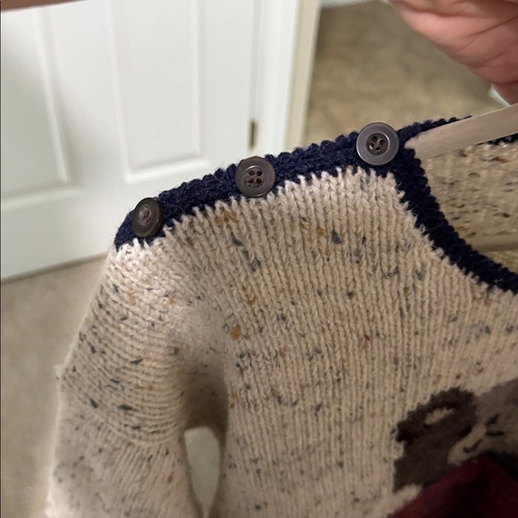 Woolrich Vintage Sweater Teddy Bear Women Medium Wool blend Autumn Leaves - Picture 6 of 10